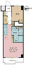 築地永谷コーポラス 1LDKの間取図画像