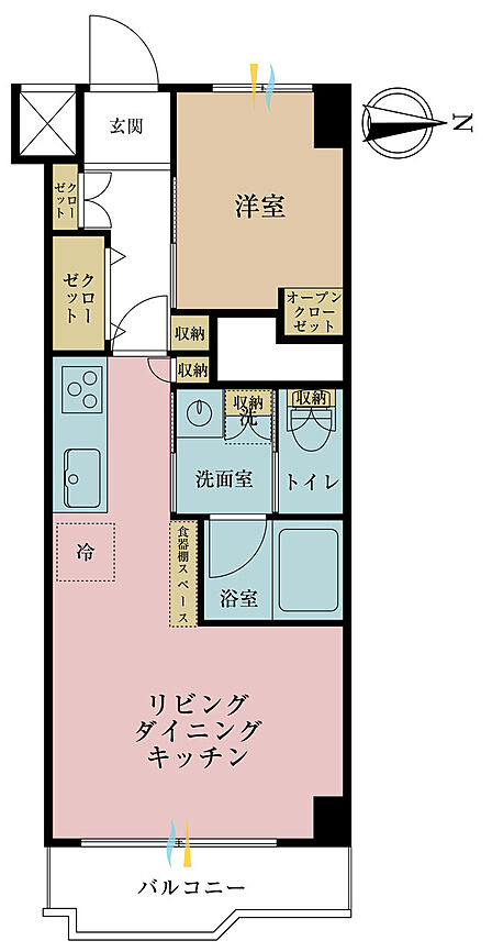 1LDK 間取り