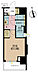 間取り：1K、専有面積25.41m2、バルコニー面積3.96m2