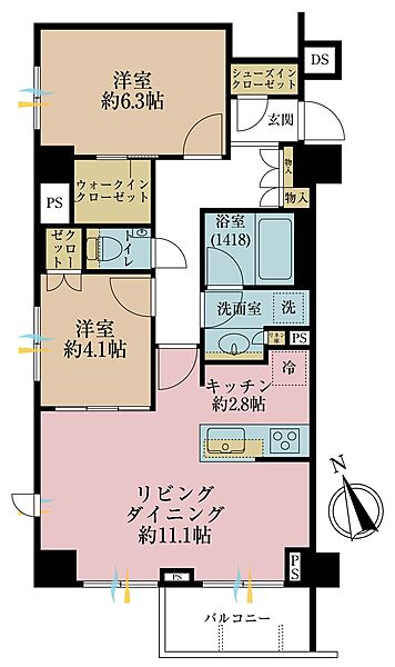 間取りを拡大表示