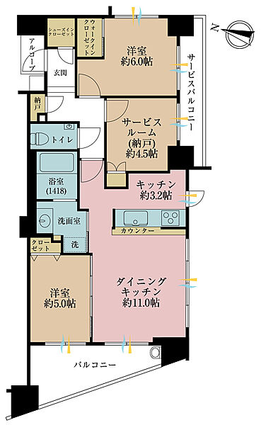 間取りを拡大表示