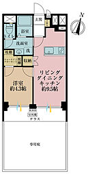 藤田ハイム豊玉 1LDKの間取図画像