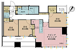 キャピタルゲートプレイスザ・タワー 3LDKの間取図画像