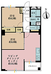 北砂四丁目住宅 2LDKの間取図画像