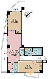 グラントゥルース中野江原町 2LDKの間取図画像