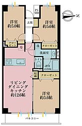 パークハイム東陽町 3LDKの間取図画像