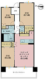 ルネアクアパークスビューフロント豊玉南 3LDKの間取図画像