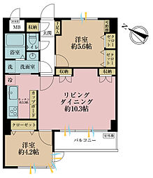 ライオンズマンション板橋大原 2LDKの間取図画像