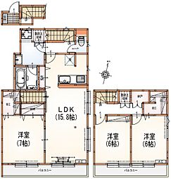 ステージクォリアップ経堂 2階3LDKの間取り