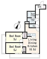 Camino de Sakura 2階2LDKの間取り