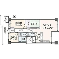 エス バイ エル代々木西原 4階3LDKの間取り