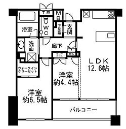 オーベル代々木上原 2LDKの間取図画像