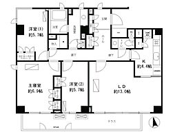 パークコート等々力 3LDKの間取図画像