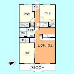 洋光台山の手マンション 3LDKの間取図画像