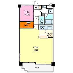 フォート六浦相川ビル 1LDKの間取図画像