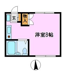 コリーヌ ワンルームの間取図画像
