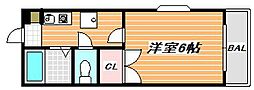ハイツゆき 1Kの間取図画像