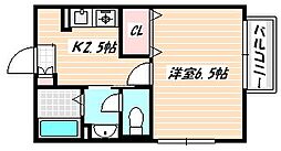東京メトロ東西線 南行徳駅 徒歩8分の賃貸アパート 1階1Kの間取り