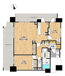 アンビシャスプラザ千葉中央 2LDKの間取図画像
