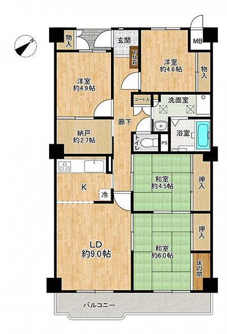 お部屋数豊富で収納が充実した4SLDKの間取りです♪ご家族が増えても安心です!