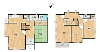 間取り:お部屋数豊富な4LDK!ご家族が増えても安心の間取りです♪ 間取り:お部屋数豊富な4LDK!ご家族が増えても安心の間取りです♪