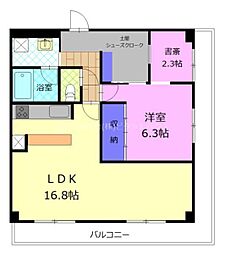 コーポソレイユ 1SLDKの間取図画像