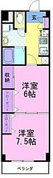 プレステージ宇都宮 2Kの間取図画像