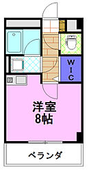 ユニオンフラッツ ワンルームの間取図画像