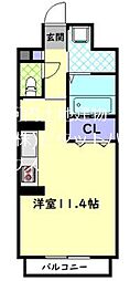BrillerA ワンルームの間取図画像