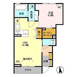 大和3 1LDKの間取図画像