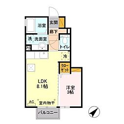 プラセール1 1LDKの間取図画像