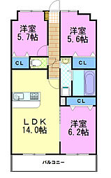 間取図画像 3LDK