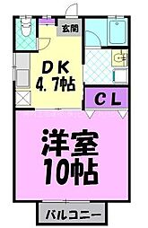 吉沢ハイツ 1DKの間取図画像
