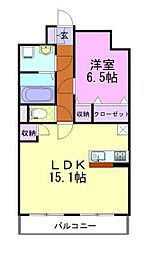フォルテ 1LDKの間取図画像