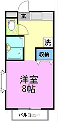 リモージュK 1Kの間取図画像