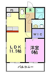 プリステージュ 1LDKの間取図画像