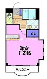 グランマルシェ ワンルームの間取図画像