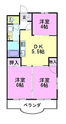 ハーモニー元今泉 3Kの間取図画像