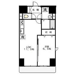 サンモールF.K.D 1LDKの間取図画像
