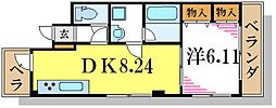 リッチハイツ 1LDKの間取図画像