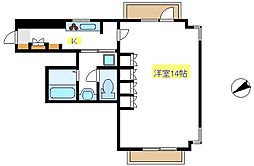 プラネットハイム 1Kの間取図画像