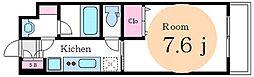 すずらん 1Kの間取図画像