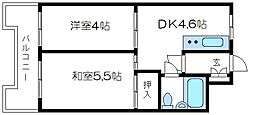 柴又S,Tマンション 2Kの間取図画像