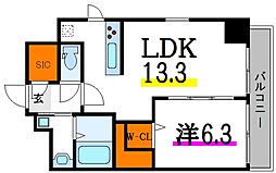 LEGARE 1LDKの間取図画像