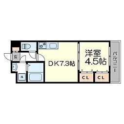REPURE西葛西レジデンス 1DKの間取図画像