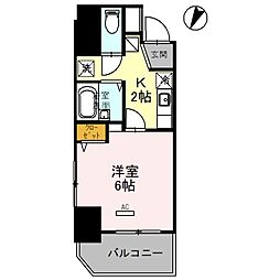 ソシア船堀 1Kの間取図画像