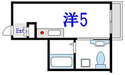 フローラ7 ワンルームの間取図画像