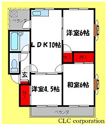 メゾンレオ 3LDKの間取図画像