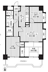 関寅ビル第二 3LDKの間取図画像