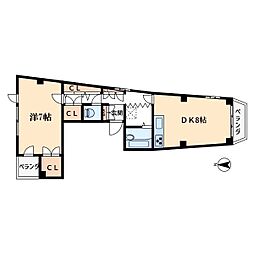 東京メトロ東西線 南砂町駅 徒歩13分の賃貸アパート 4階1DKの間取り
